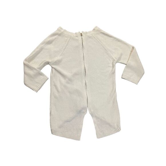 Zara Knit white sweater with zip up back sz medium - Picture 2 of 7